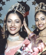 Priya Arora, being crowned by the outgoing queen Stacy Isaac