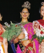 Top Three (from left to right), Nisha Mirchandani (First Runner Up, Trina Chakravarty (Winner), and Tashi Sharma (Second Runner Up)