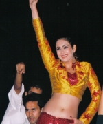 Bollywood Actress Priti Jhangiani, giving a dance performance