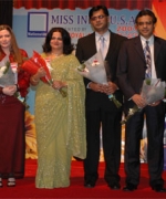 The Panel of Judges:, (from L to R) Tariq Khan, Janice Miller, Sudha Shekhar, Praveen Kumar, Dr. Hemant Patel and Dr. Lorenzo Ottaviano