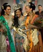 Top Three, Miss India Worldwide with the First Runner Up and Second Runner Up